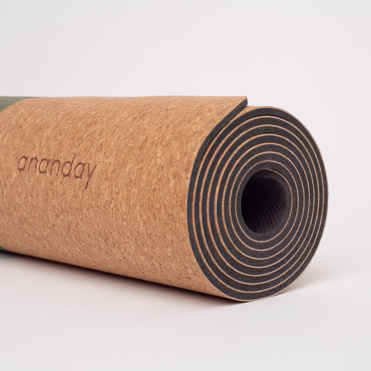 Ananday Cork Yoga Mat rolled up