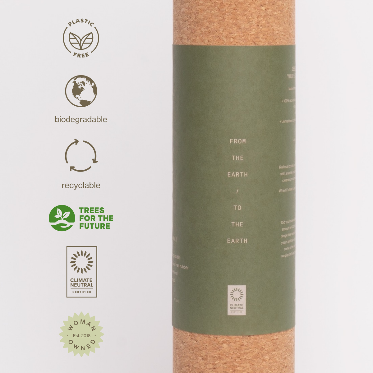Ananday Cork Yoga Mat sustainability information