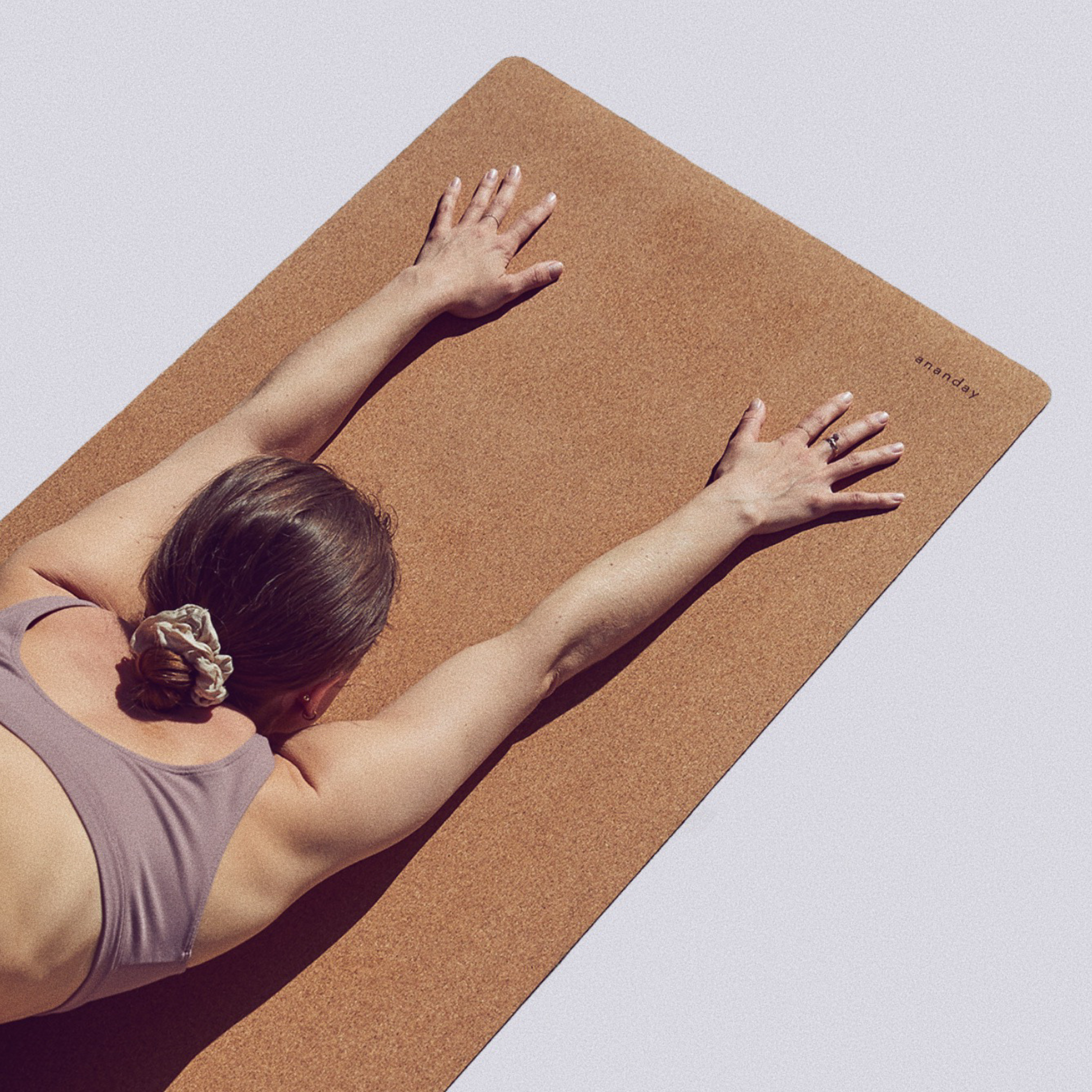 Ananday Cork Yoga Mat - naturally antimicrobial, goodbye funky smells
