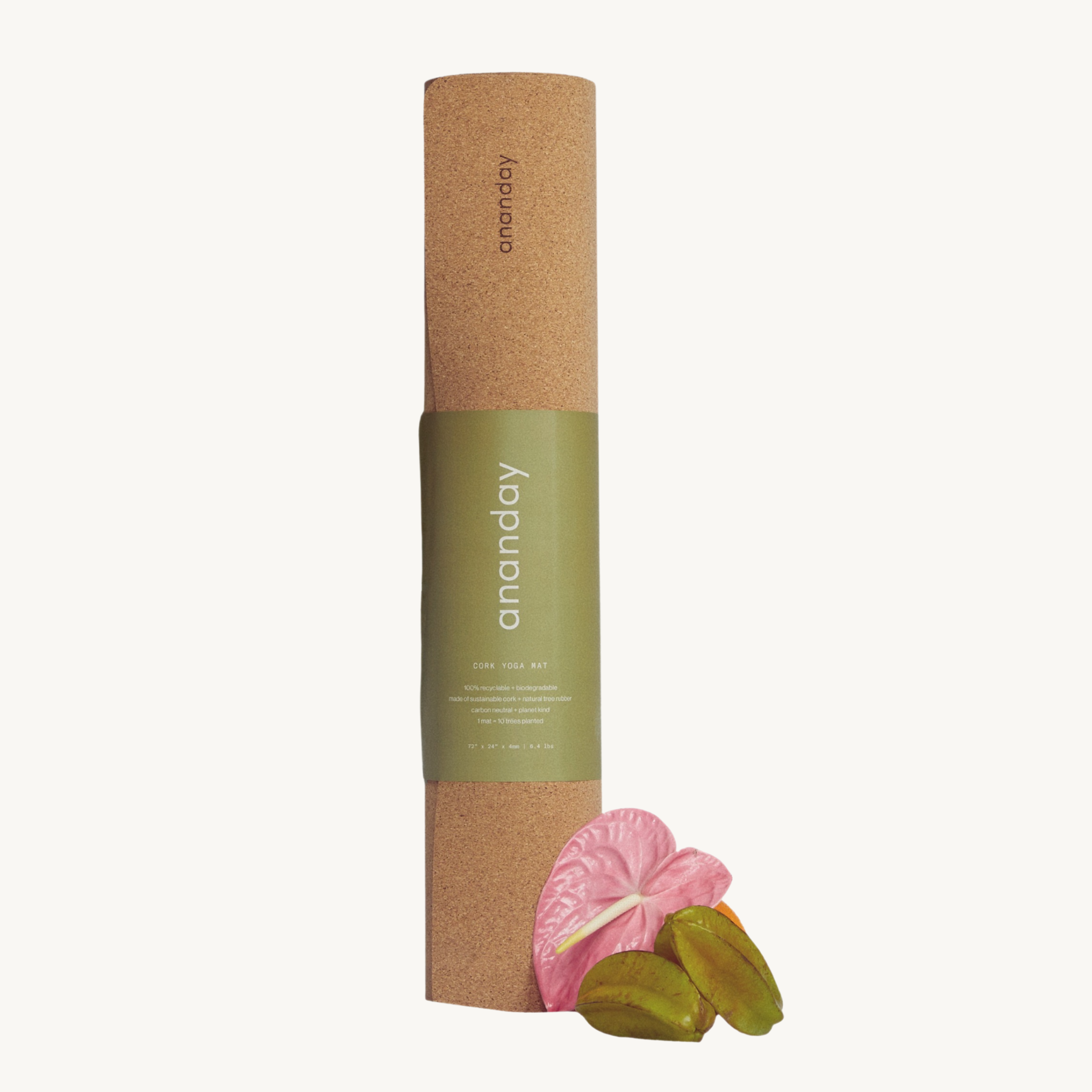 Ananday Cork Yoga Mat - 100% biodegradable