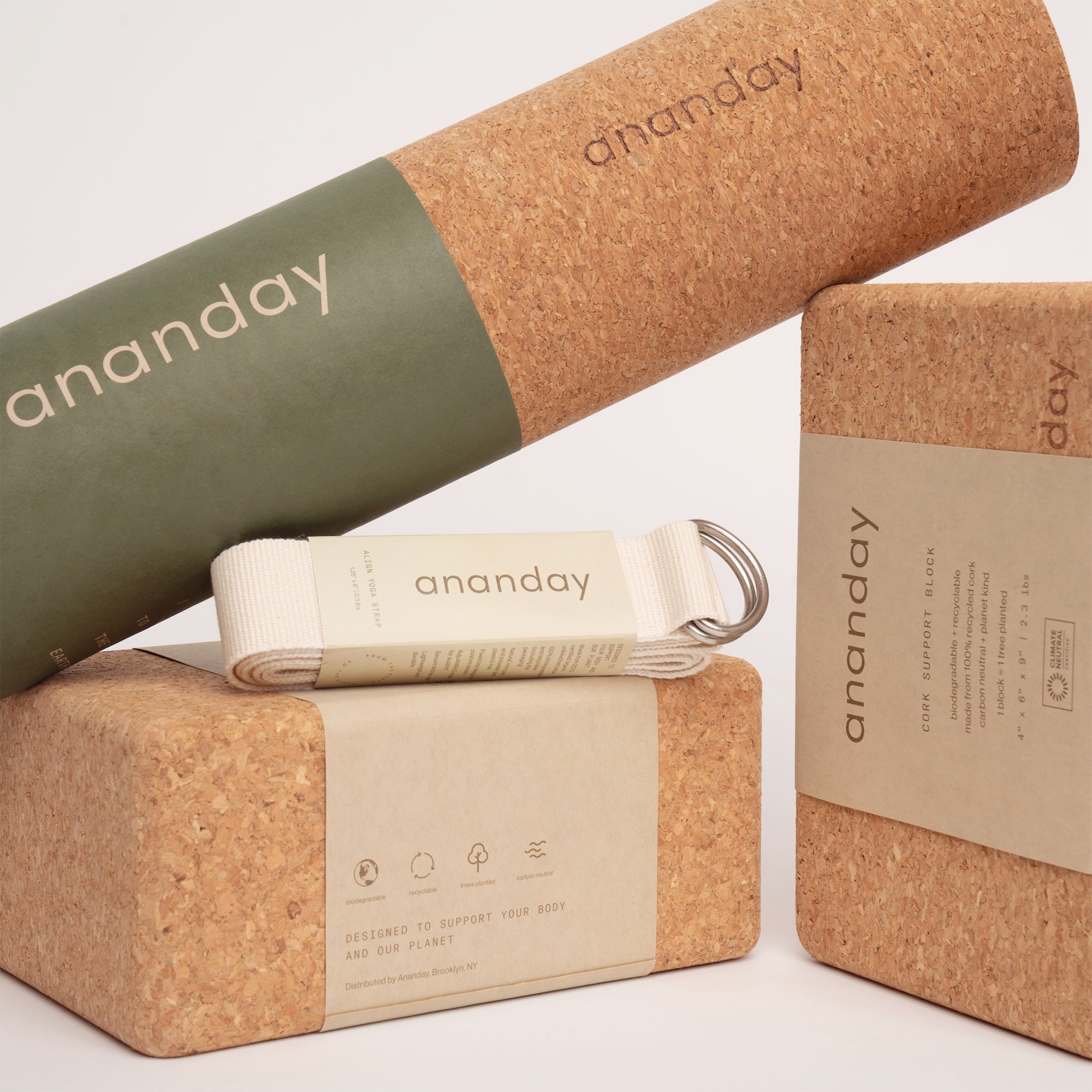 Cork Yoga Block by Ananday - Reprise Activewear