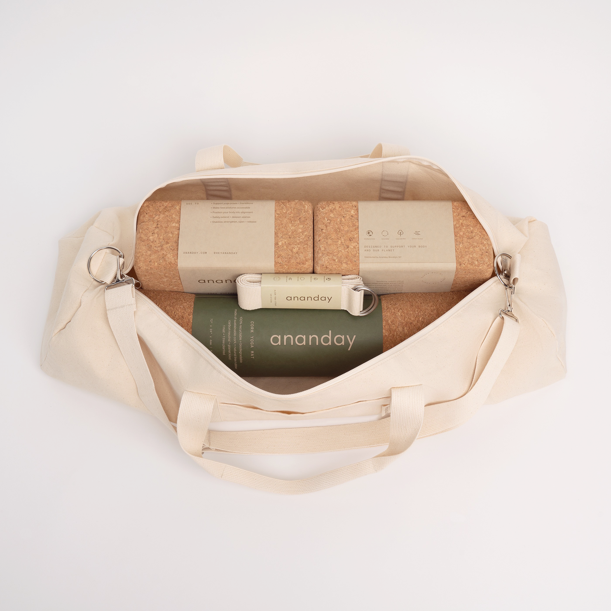 Canvas Yoga Bag in Natural - Ananday